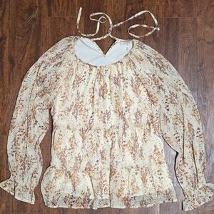 Autumn Floral Blouse Andrée By Unit Womens Size Large